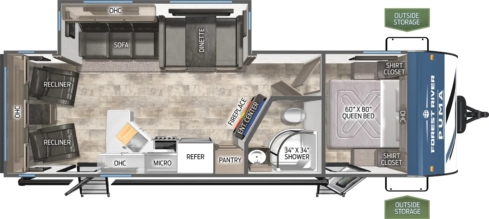 Puma 27RLSS - DSO Floorplan